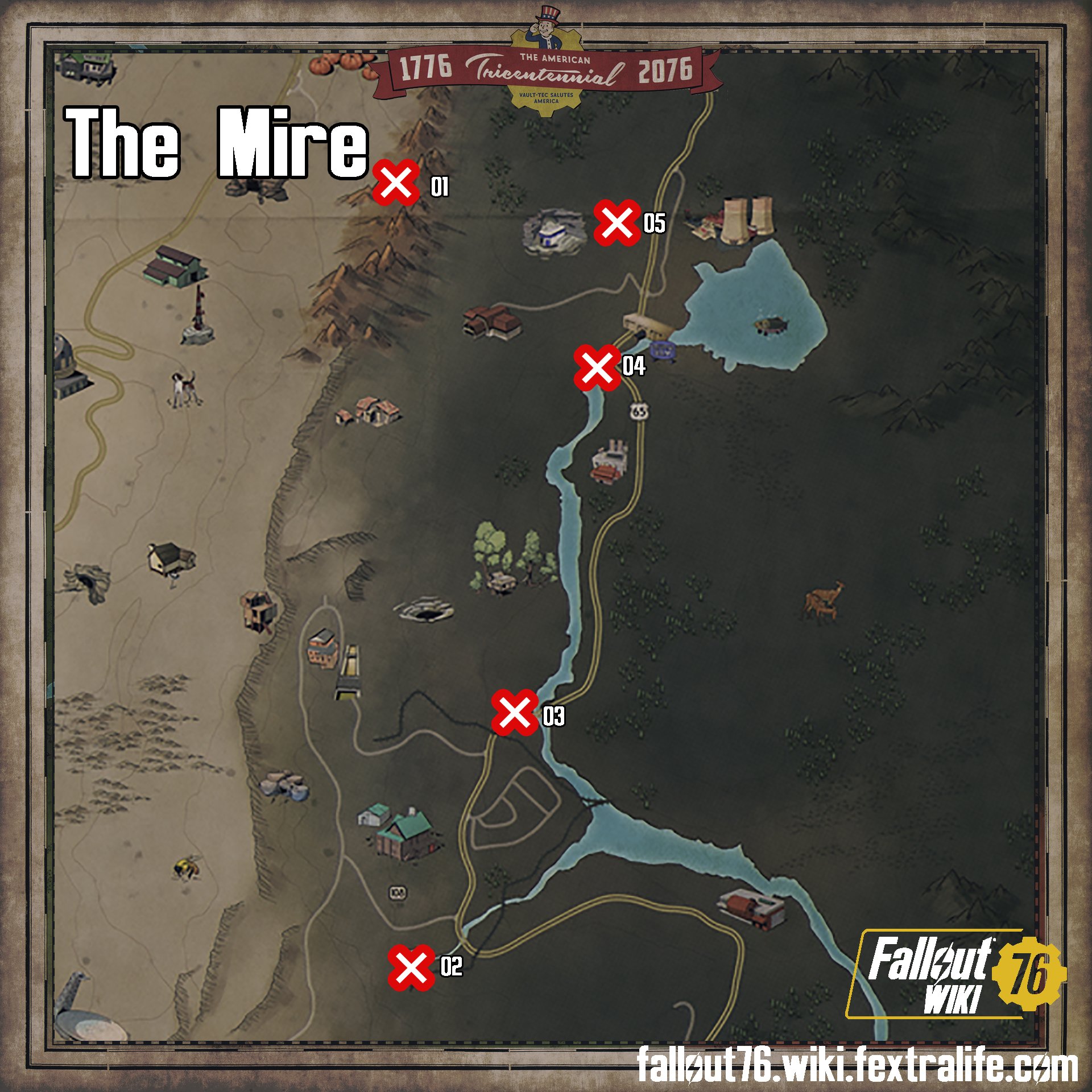 Mire Treasure Map Locations Gamepur Fallout 76 Mire Treasure Map #02 Loca.....